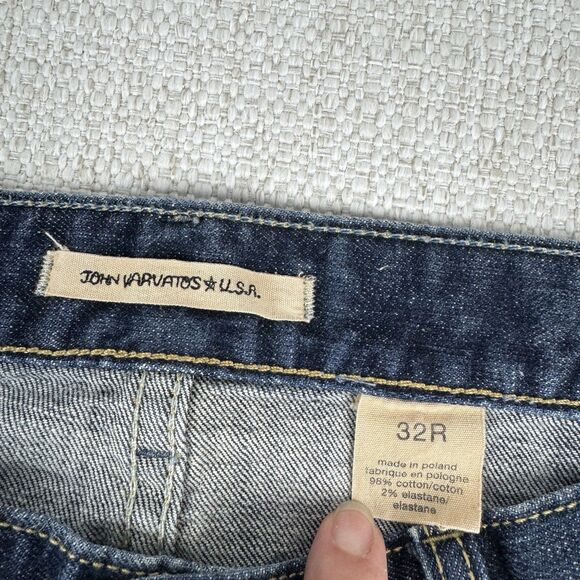 John Varvatos USA Bowery Jeans Men's Slim Straight Blue Denim Button Fly Size 32 - Picture 10 of 16